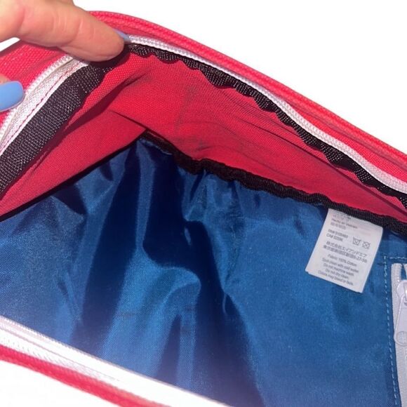 Kavu Pink Cotton Adjustable Strap Multiple Zip Pockets Sling Backpack - Picture 5 of 13